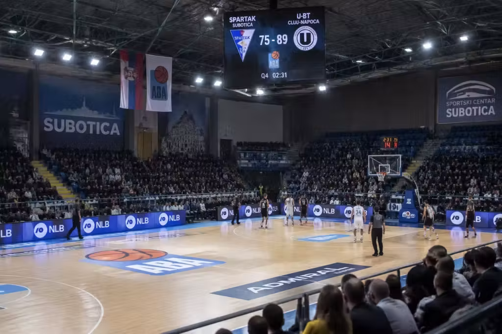 Spartak Subotica a controlat duelul: U-BT Cluj cedează cu 75-89 în Liga ABA