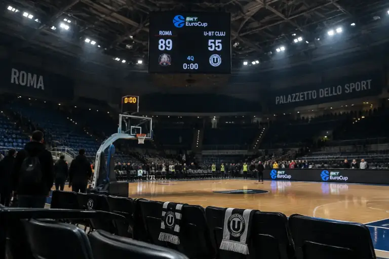 U-BT Cluj, învinsă categoric la Roma în debutul din EuroCup: 89-55